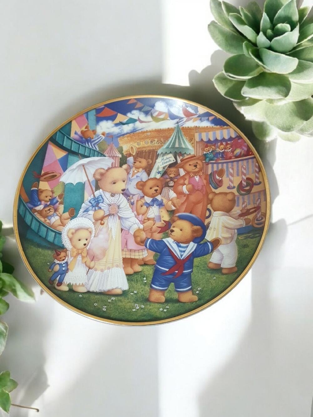 Franklin Mint Teddy Bear Fair By Carol Lawson Collector Plate